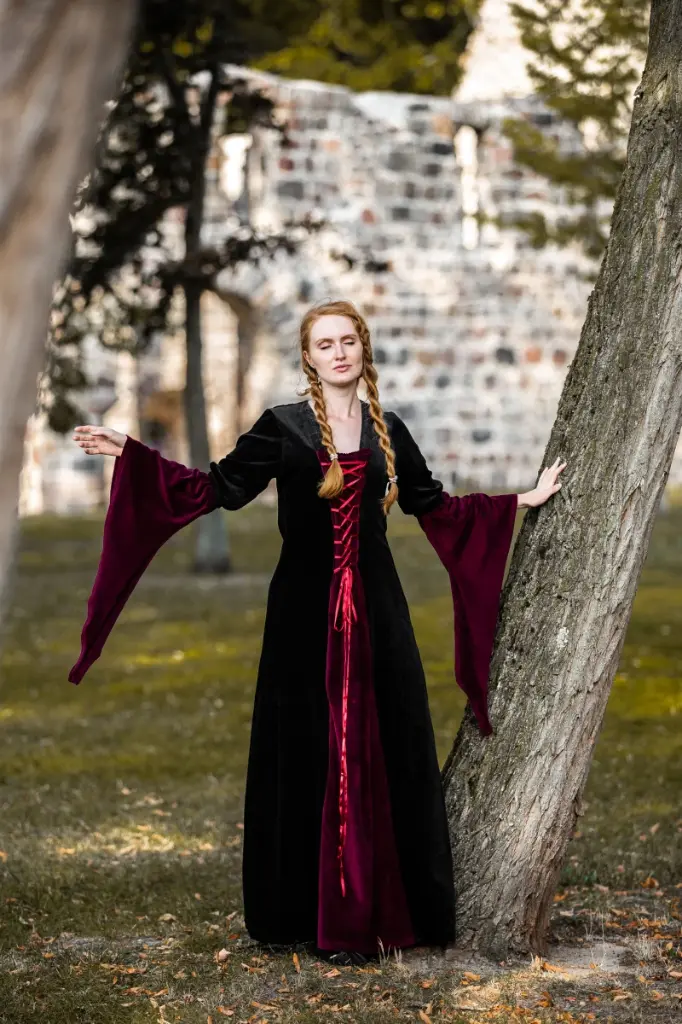 Vestido Circe  (S, Negro/Azul)