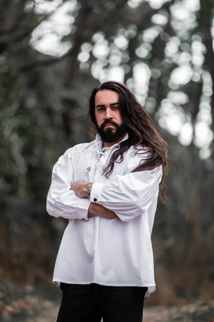 Camisa medieval (Blanco, S)